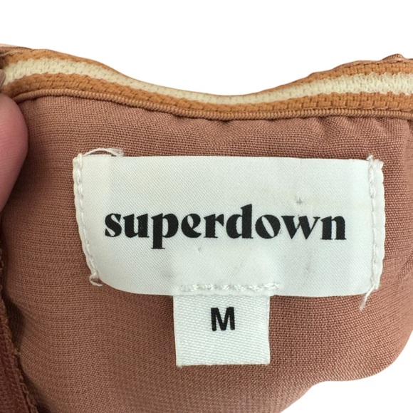 SuperDown x Revolve - Farah Satin Strapless Maxi Dress in Copper Sz M - Picture 8 of 9